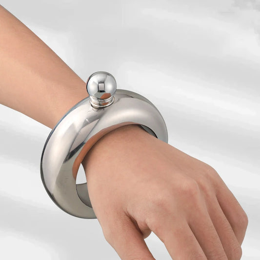 Flask Bangle - Silver